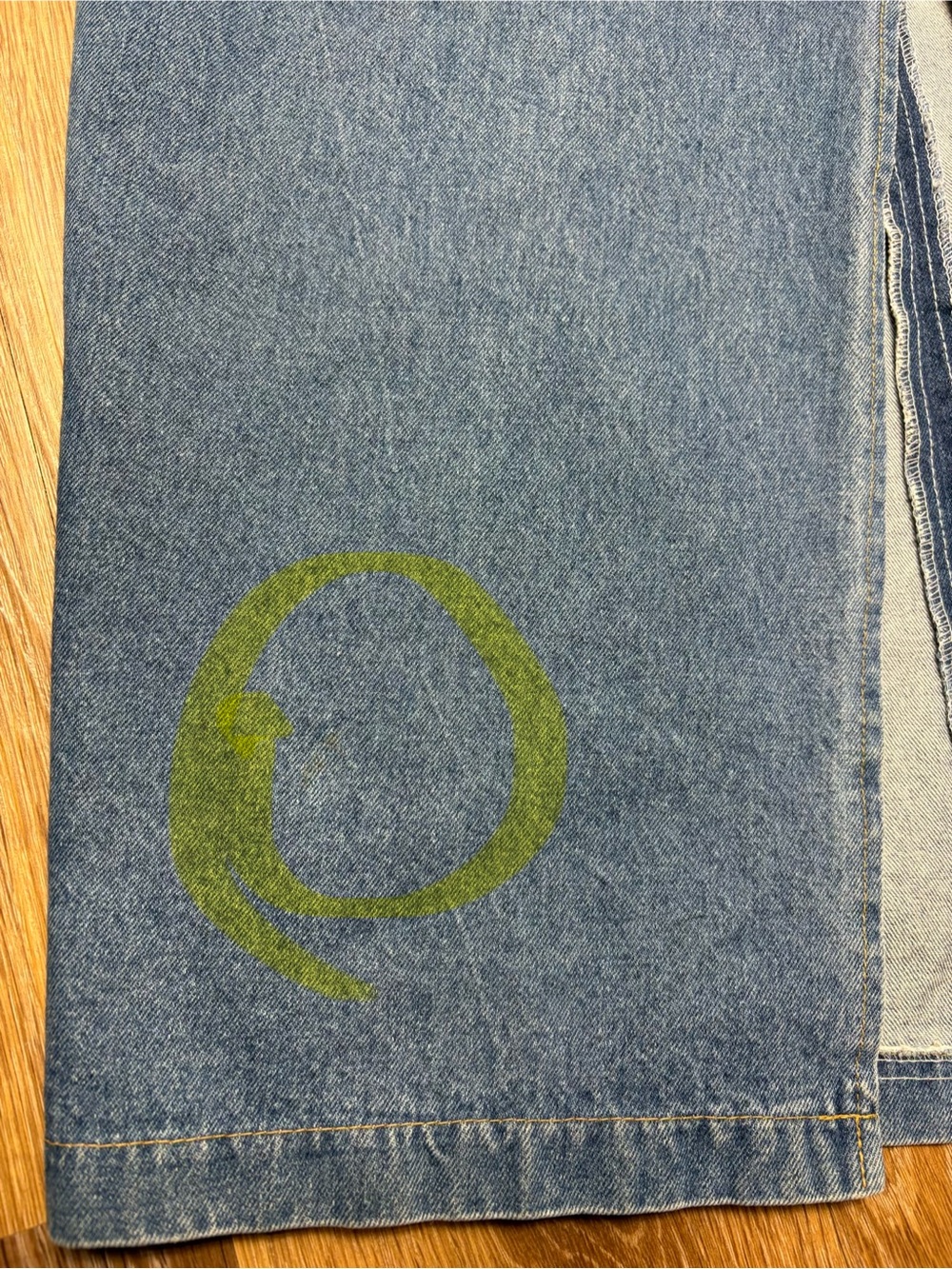 Denim Midi Dress with Front Button Detail - Blue - Picture 8 of 8